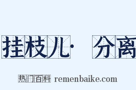 挂枝儿·分离是什么意思的图片
